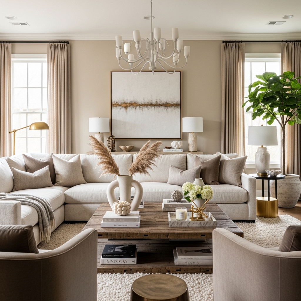 25 Neutral Living Room Ideas That Feel Warm & Luxurious