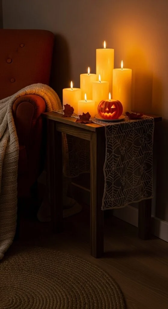 3. Warm Layered Candle Lighting
