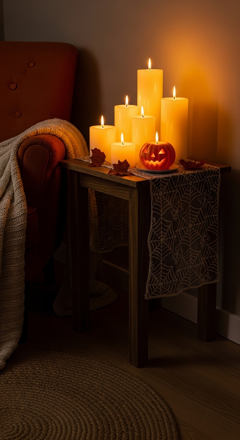3. Warm Layered Candle Lighting