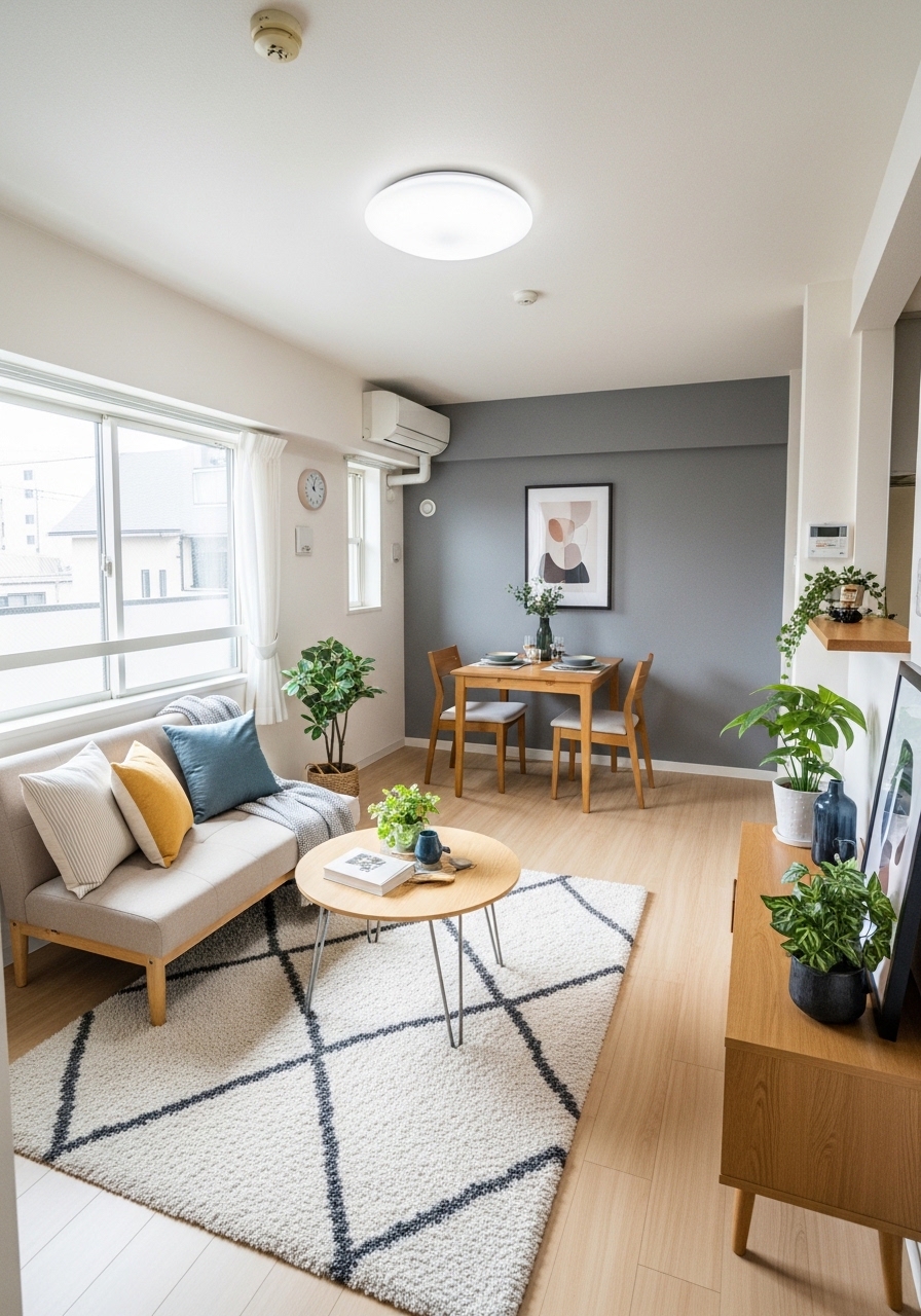 4. Create Zones in a Small Dining and Living Room Combo