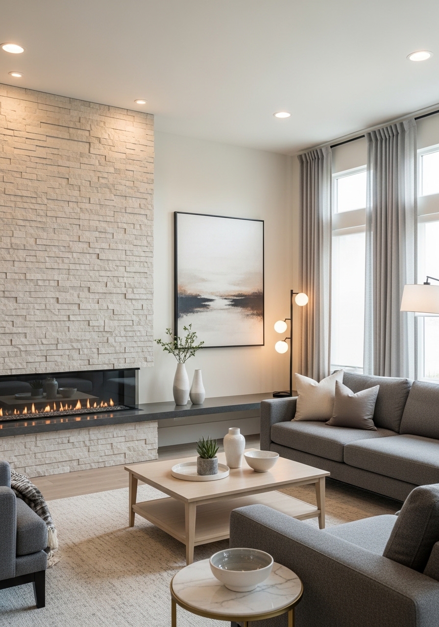 5. Style a Modern Fireplace