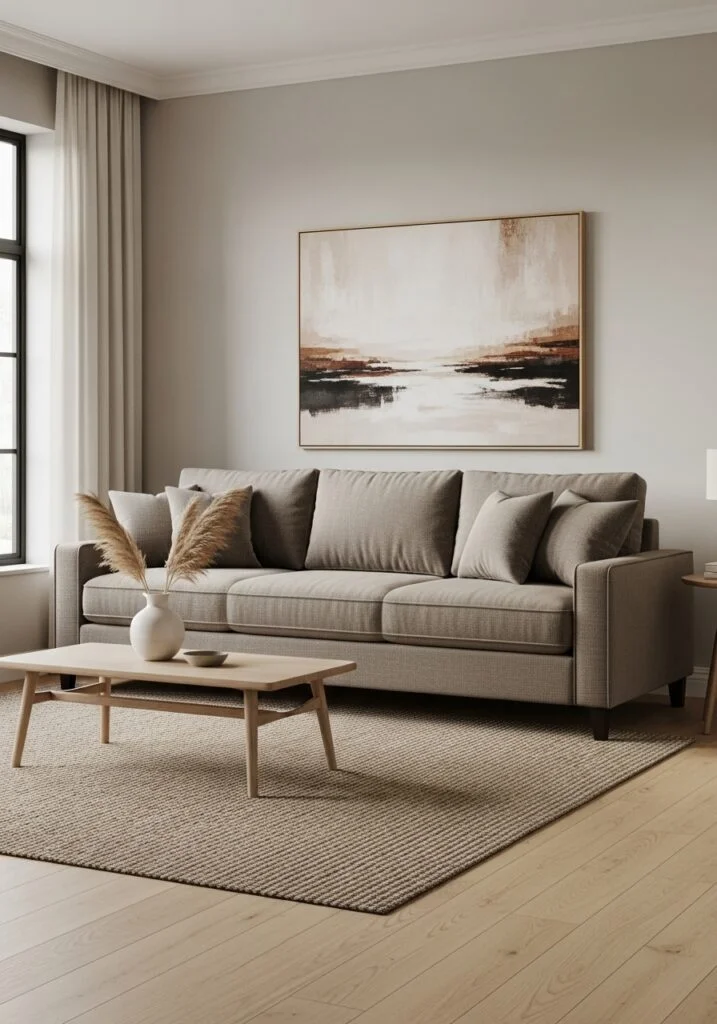 5. Style a Statement Neutral Sofa