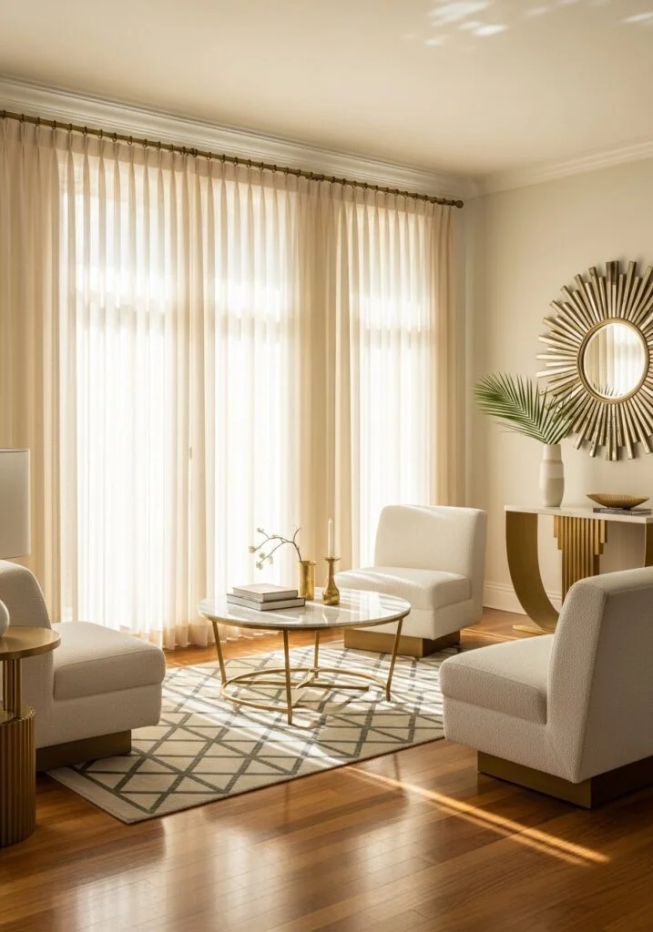 6. Sheer Curtains for Maximum Airflow