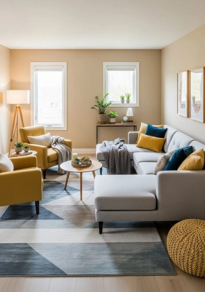 6. Try a Diagonal Layout for Awkward Rooms