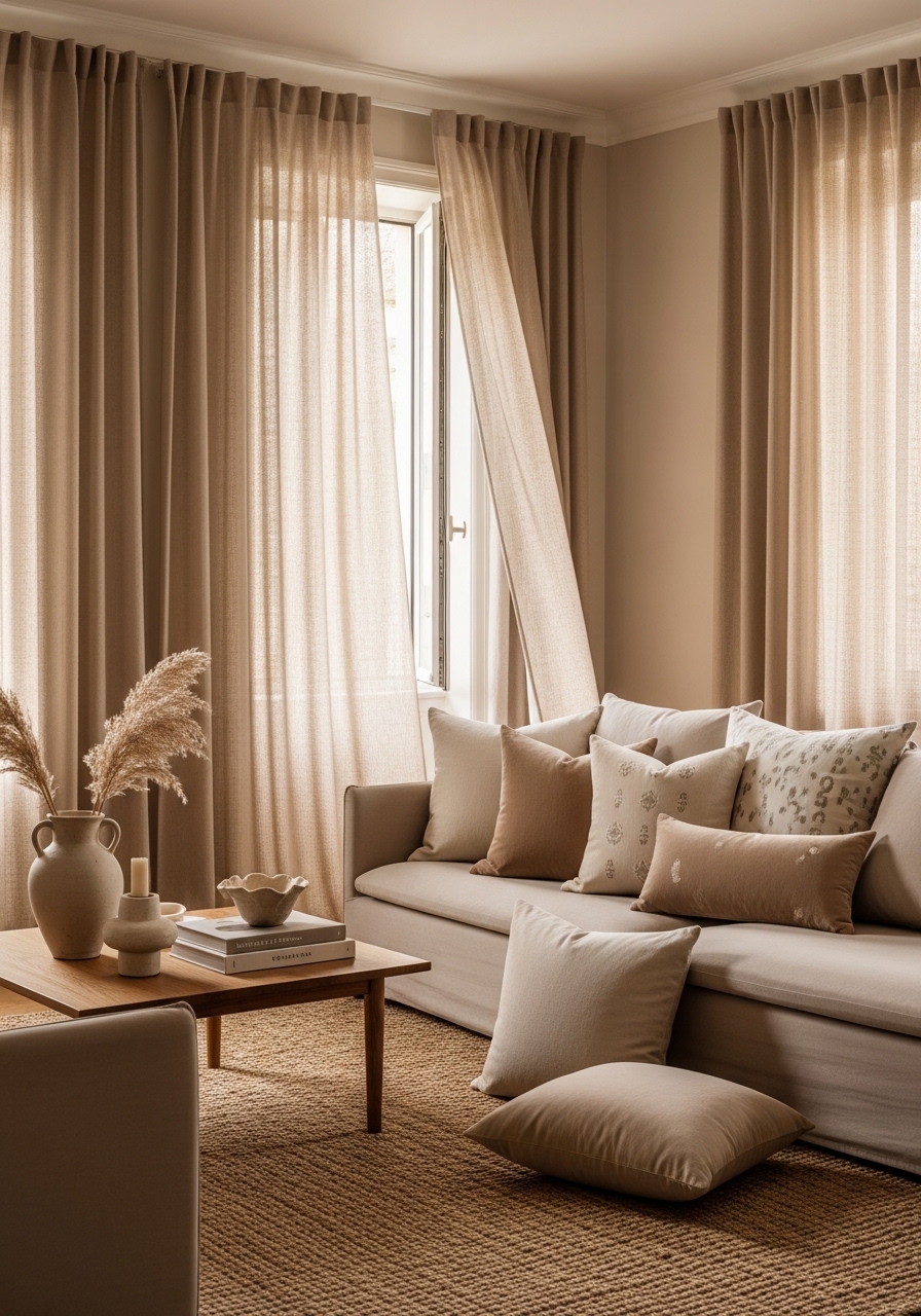 7. Mix Linen and Velvet Fabrics