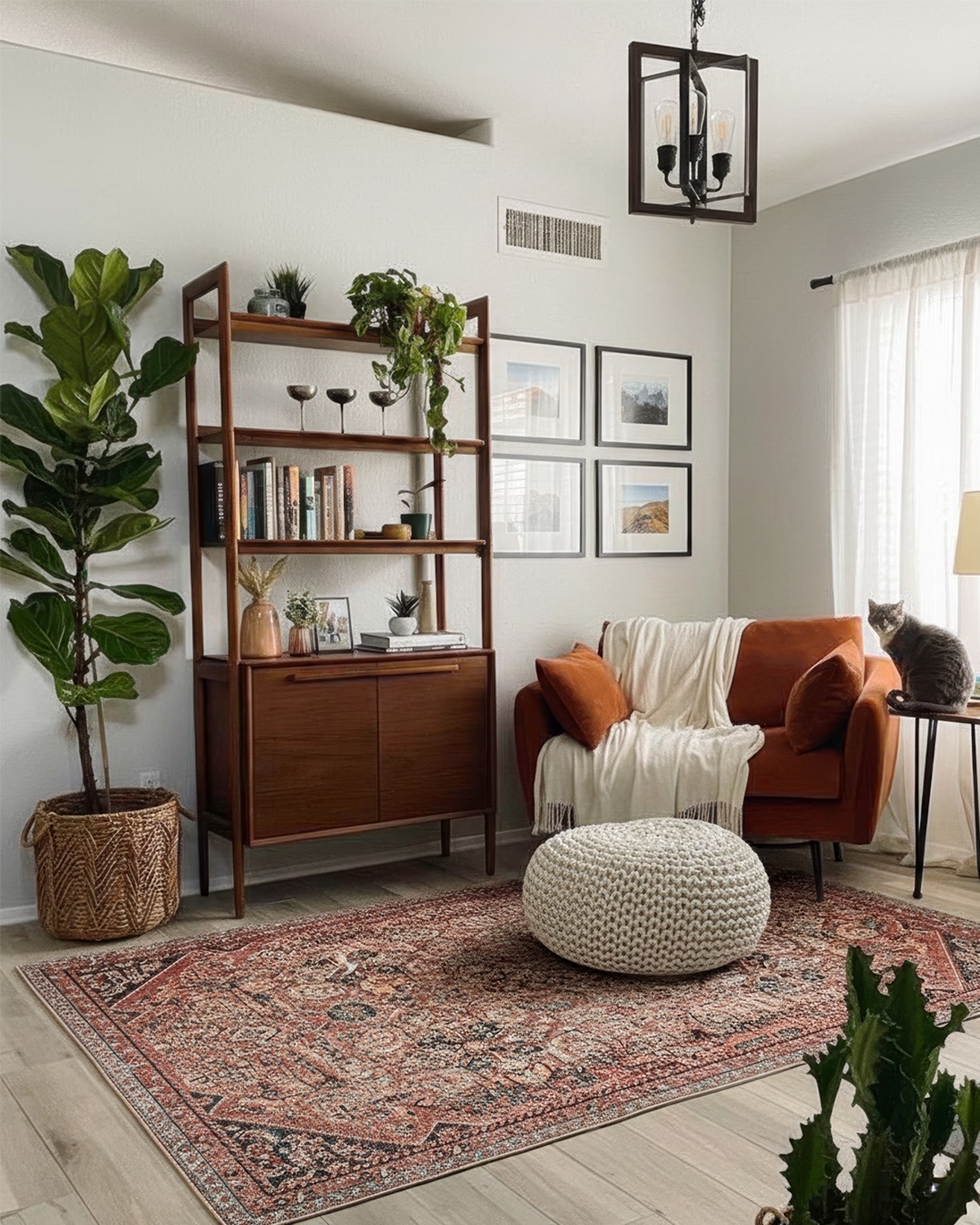 8. Floating Media Console for a Sleek Look