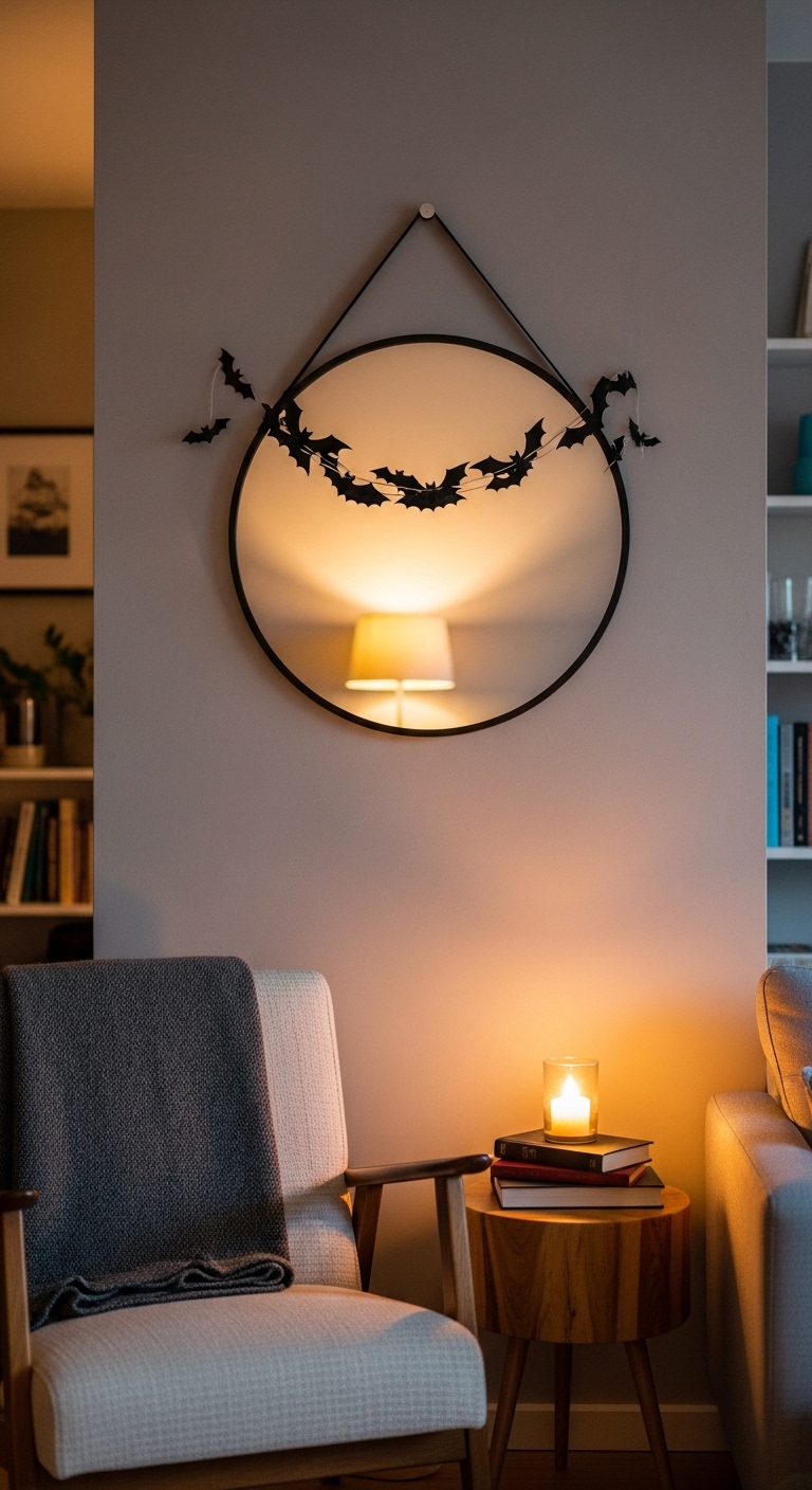 8. Minimalist Bat or Moon Garland