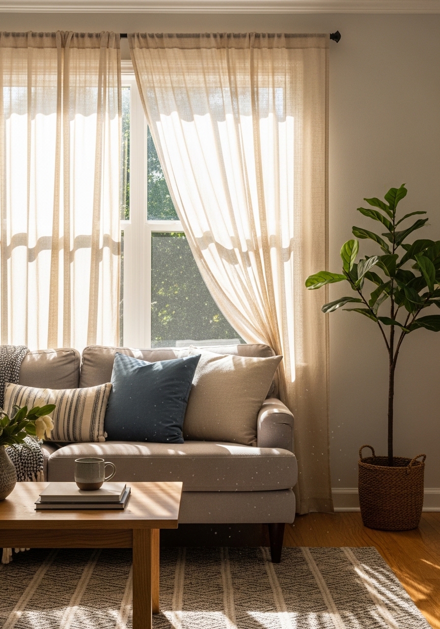 9. Avoid Heavy Curtains