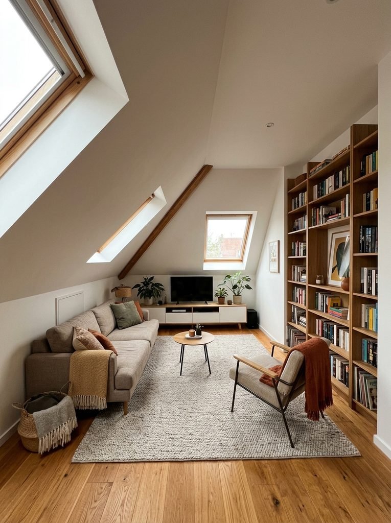 Attic rooms and rooms with a dropped soffit run on headroom, not floor area.