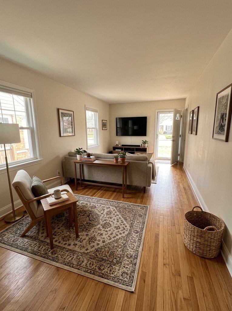 A Worked Example in a Long Rectangular Living Room