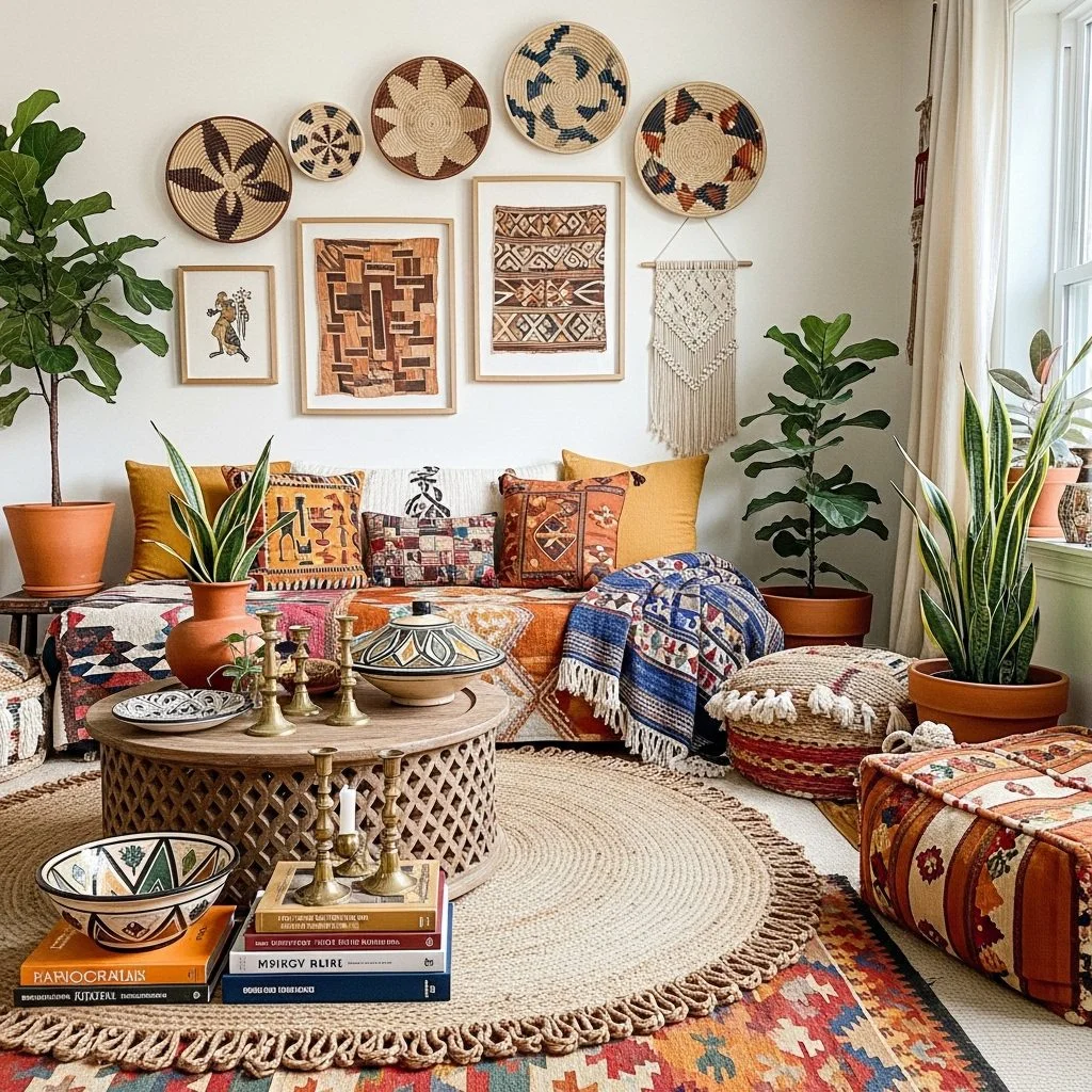 Afrobohemian Home Decor Ideas with Global Textures
