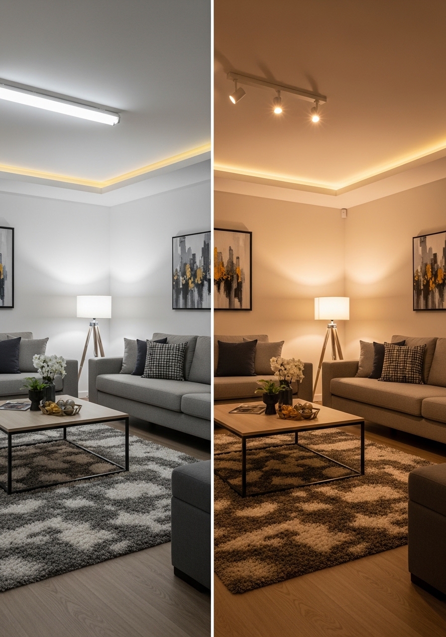 Before & After Lighting Transformation