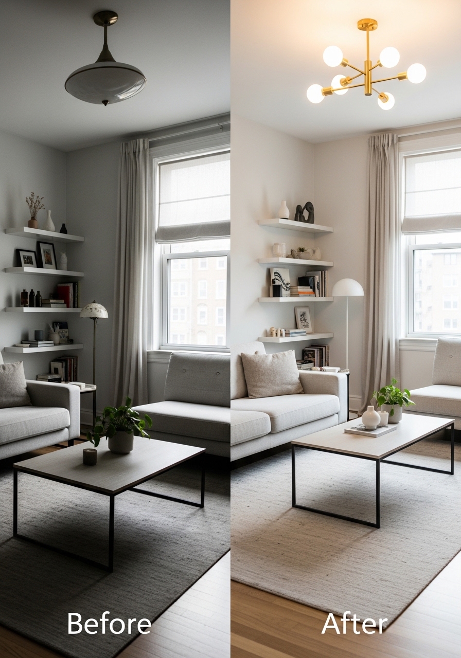 Before & After Small Living Room Optimization