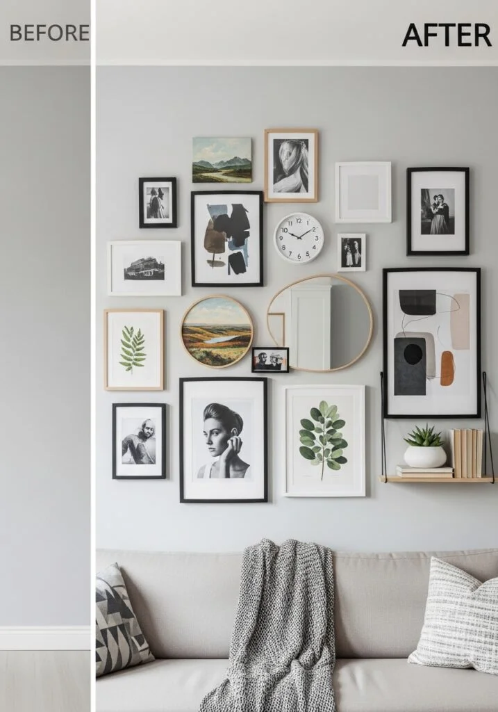 Before & After Wall Decor Enhancement