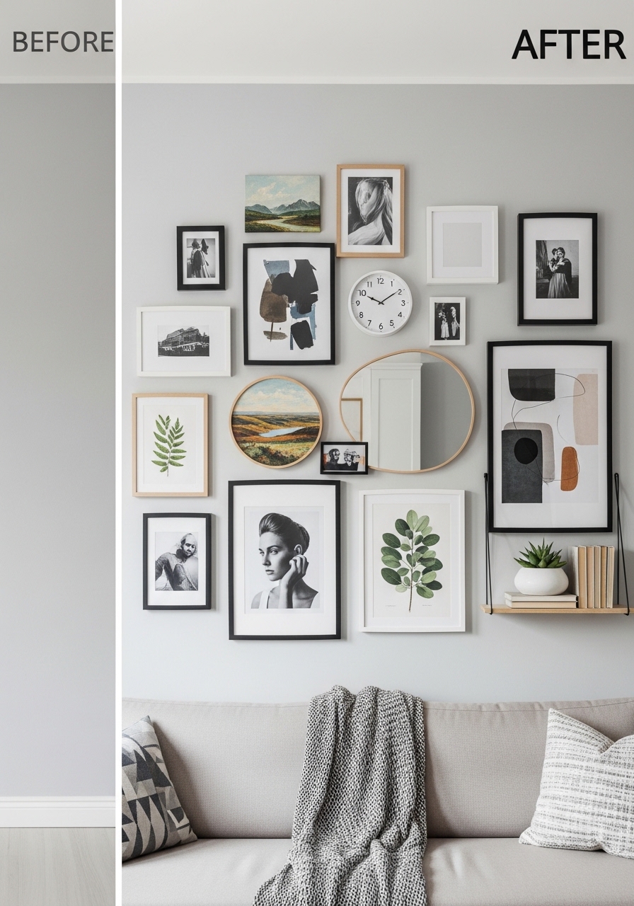 Before & After Wall Decor Enhancement