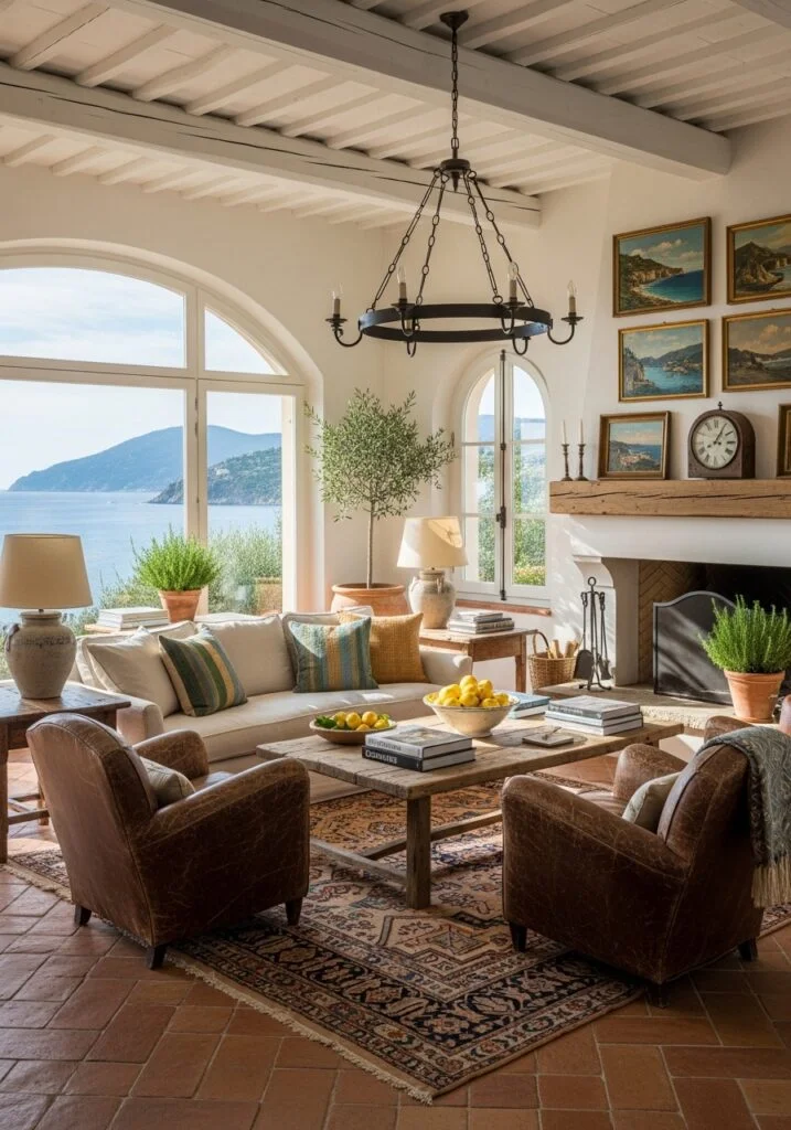 Coastal Tuscan Living Room