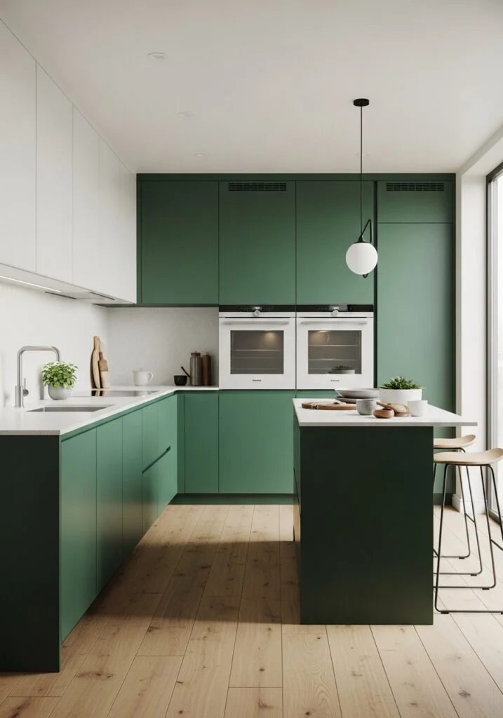 Contemporary Emerald Green Minimalism
