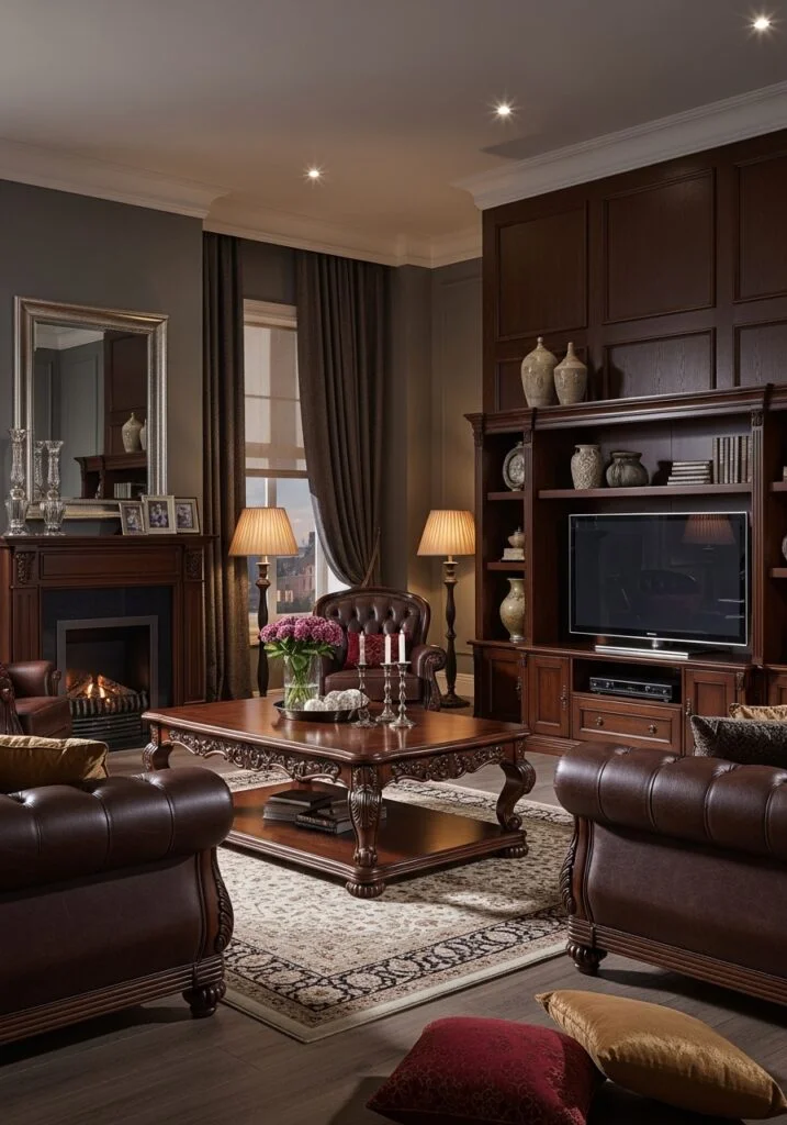 Dark Wood Furniture Living Room
