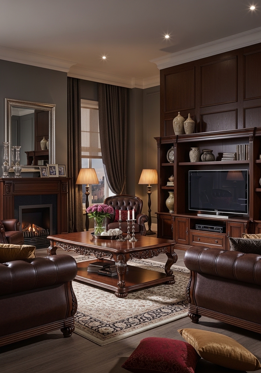Dark Wood Furniture Living Room