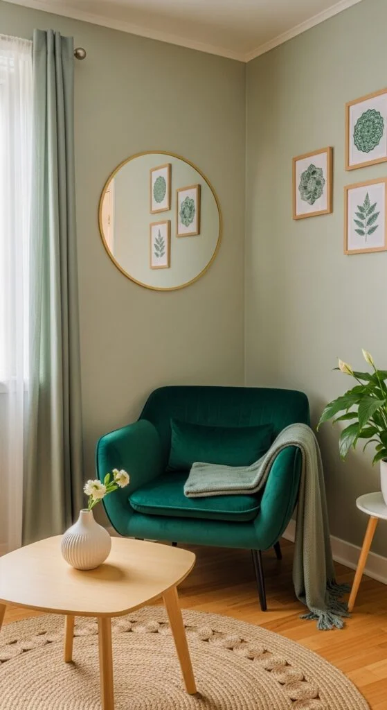 Emerald Accent Chair for Contrast