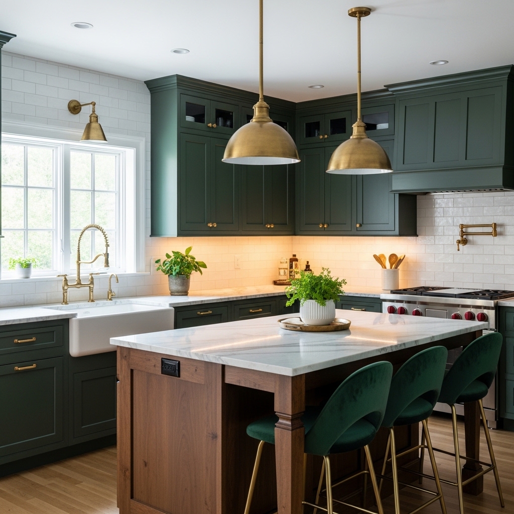 24 Emerald Green Kitchen Ideas to Brighten Meals Daily