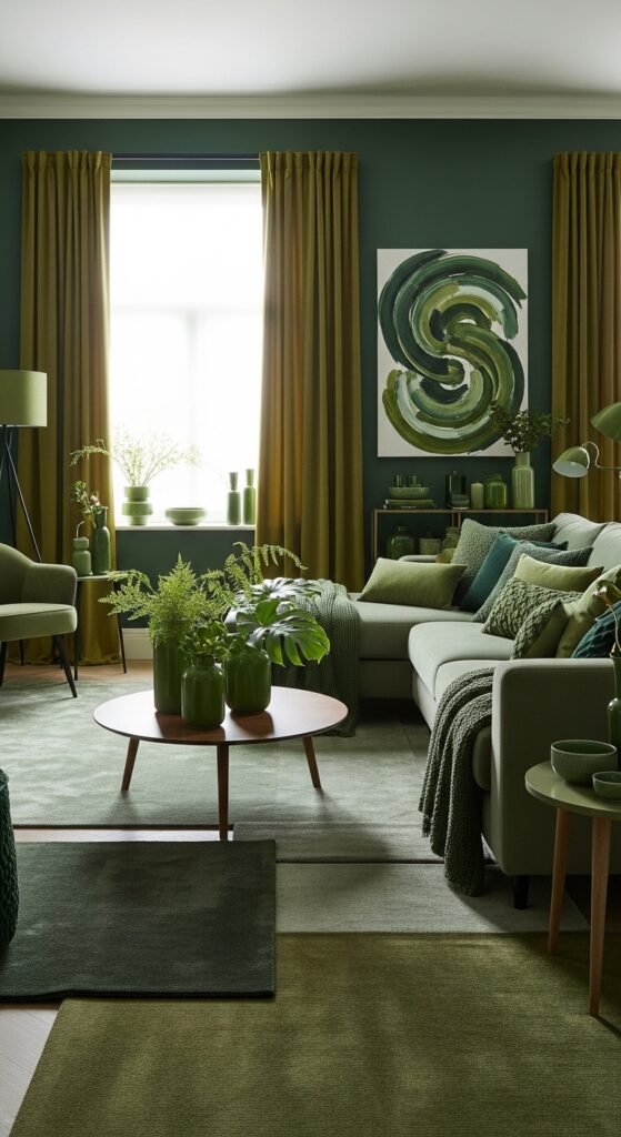 Forest Green Living Room Ideas