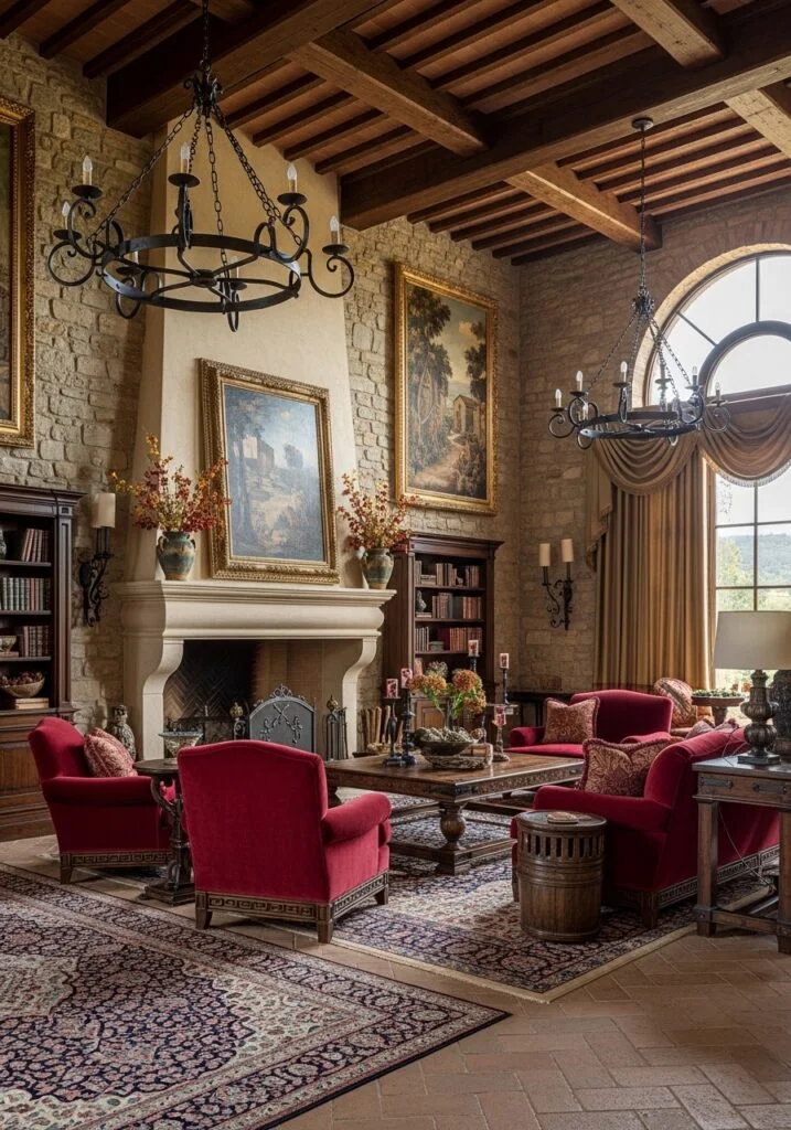 Formal Tuscan Living Room
