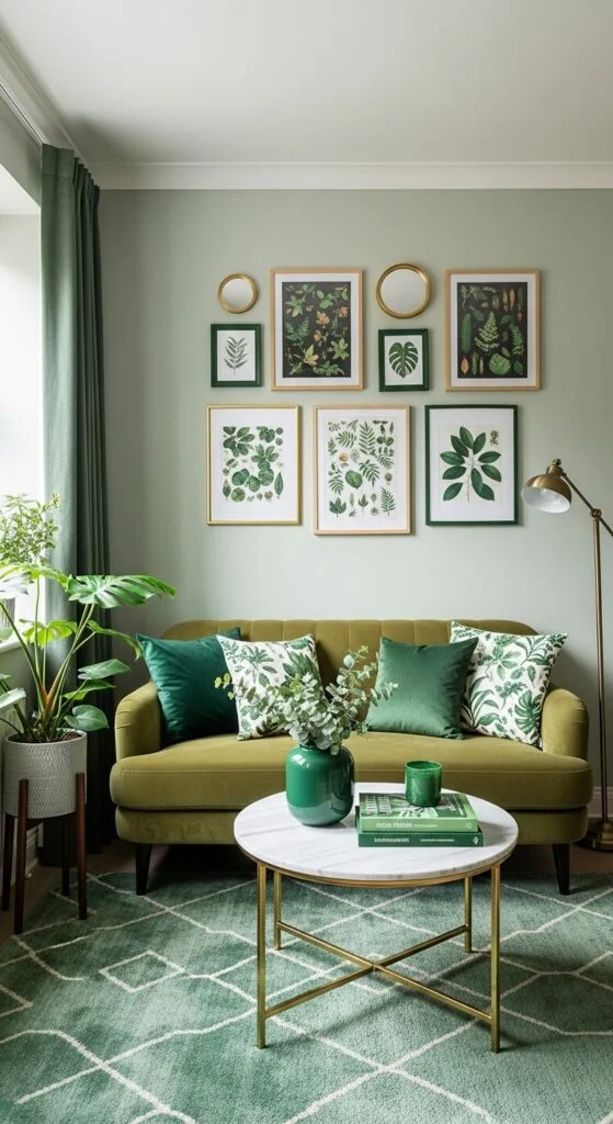 Green Botanical Gallery Wall