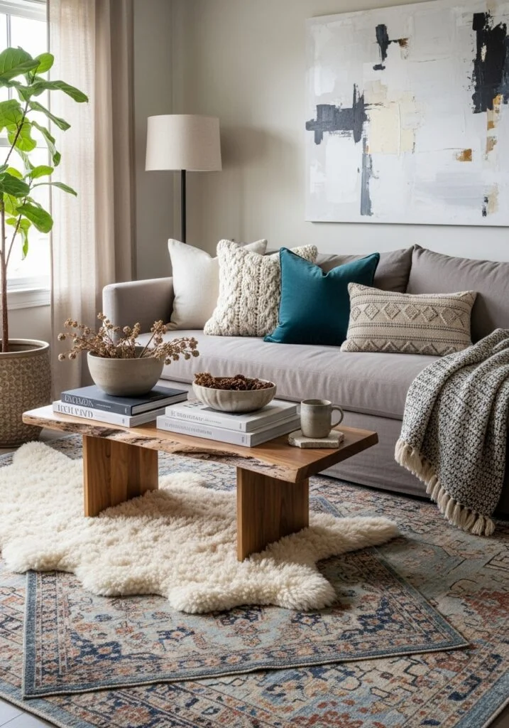 Layered Texture Living Room