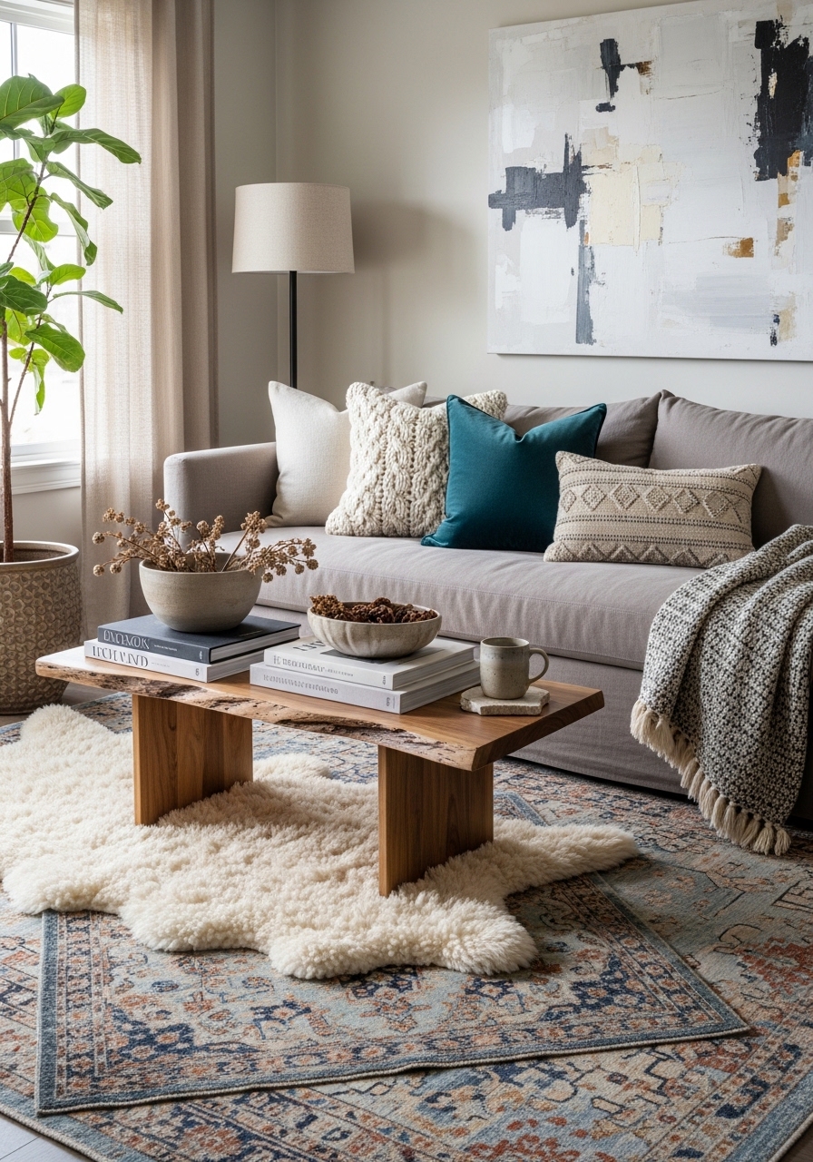 Layered Texture Living Room