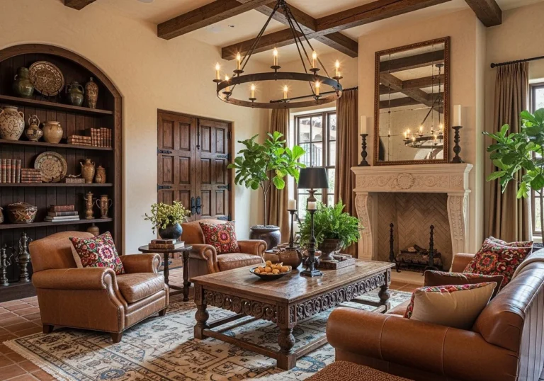 Living Room Spanish Furniture Ideas for Rustic Luxury