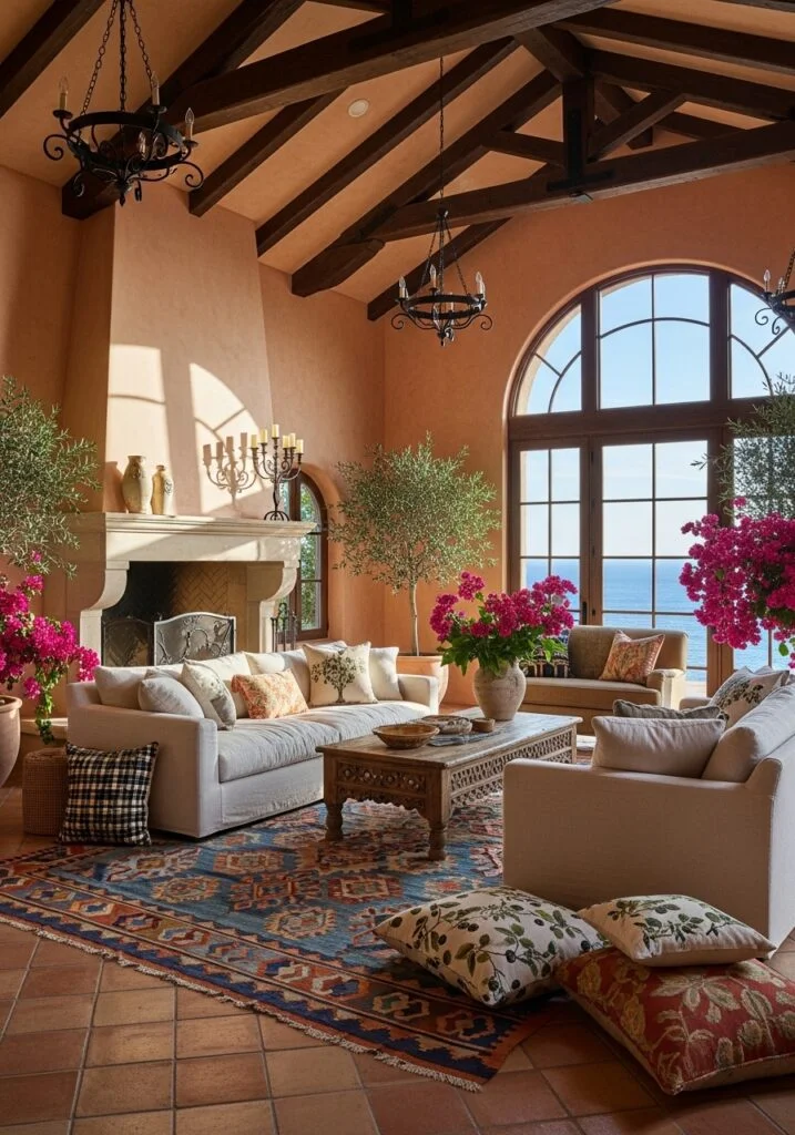 Mediterranean Villa Living Room