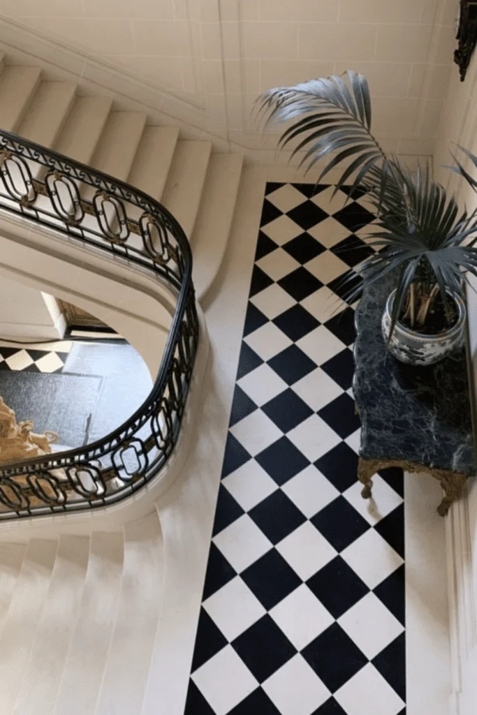 Black and White Checkerboard Floors