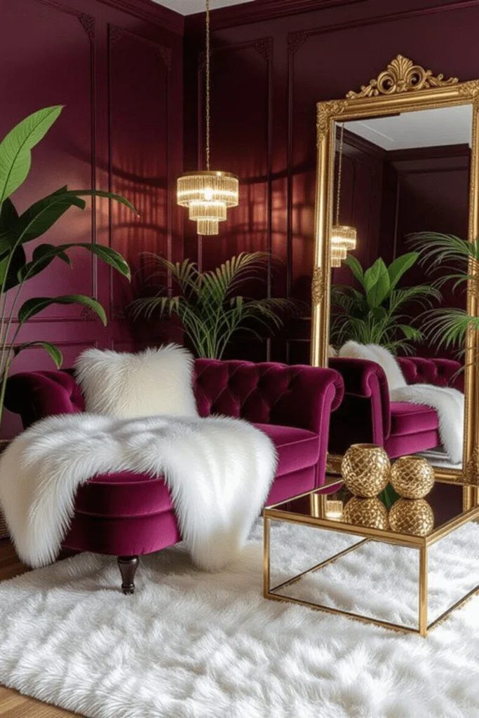 Luxurious Materials: Marble, Velvet, and Brass
