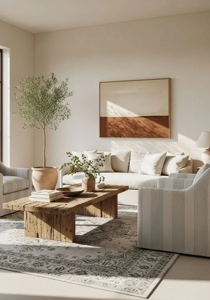 Minimalist Tuscan Living Room