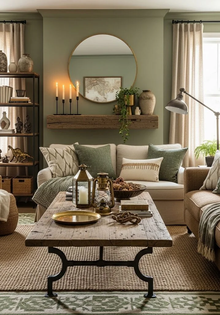 Mixed Metal Accents in Brass and Iron Finishes