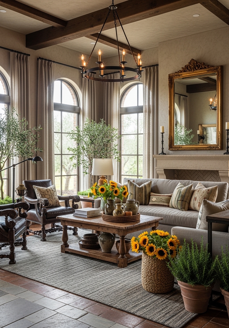 Modern Tuscan Living Room