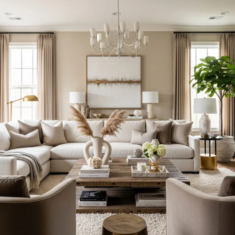 Neutral Living Room Ideas That Feel Warm & Luxurious