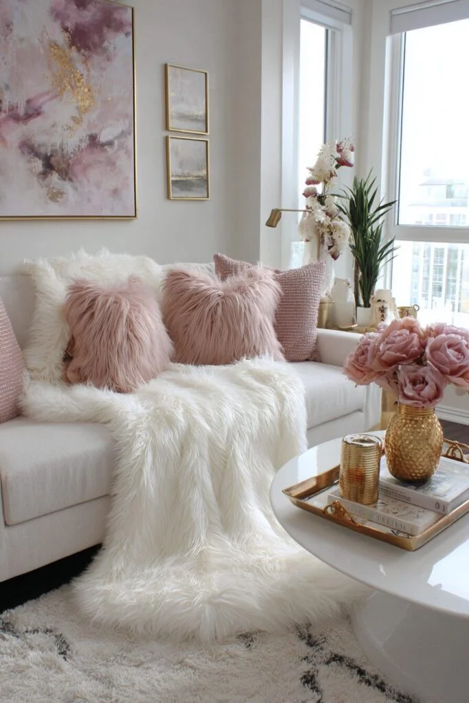 Pink Valentine’s Decor with Neutrals