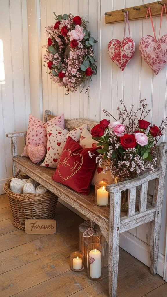 Pink Valentine’s Decor with Plants