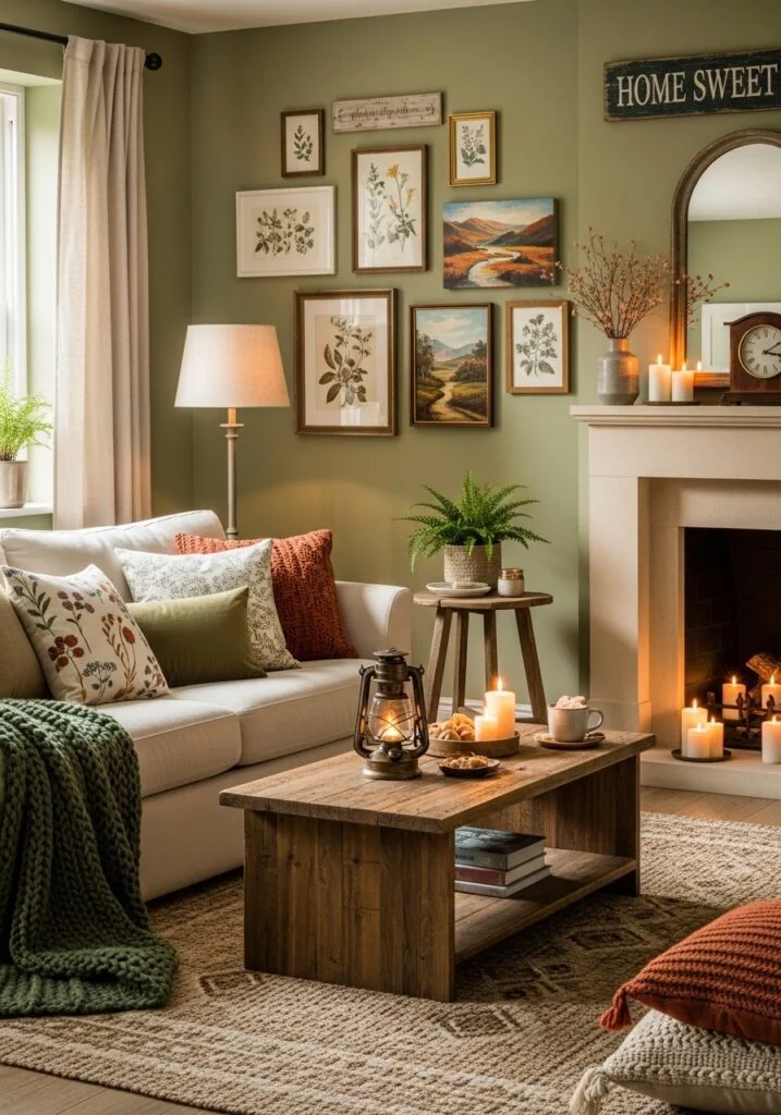 Rustic Sage Green Living Room Ideas for Cozy Decor