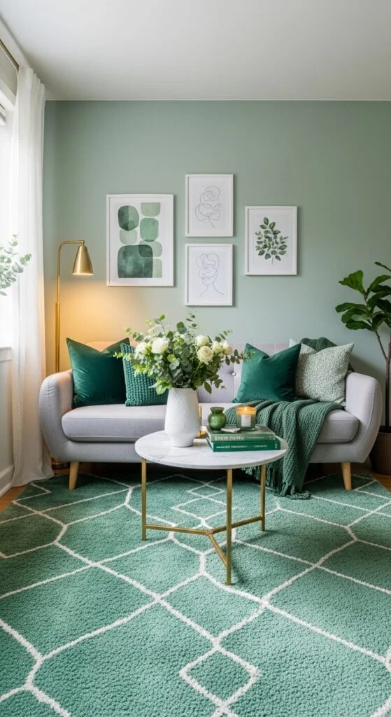 Sage Green Accent Wall for Soft Depth