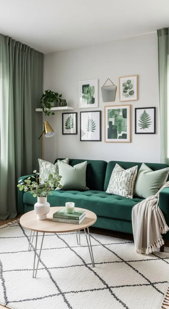 Sage Green Curtains for Height Illusion