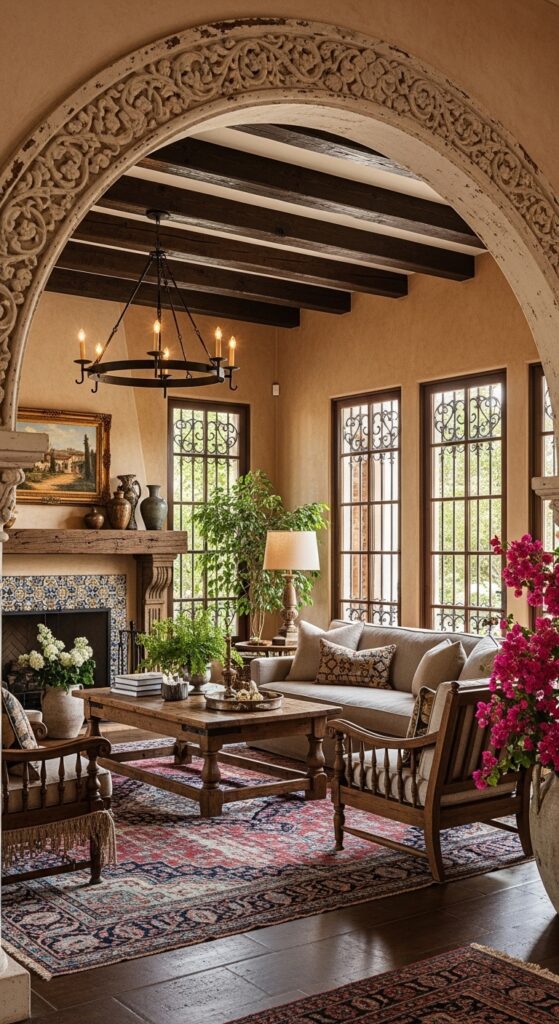 Spanish Arched Living Room