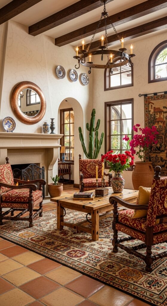 Spanish Stucco Living Room