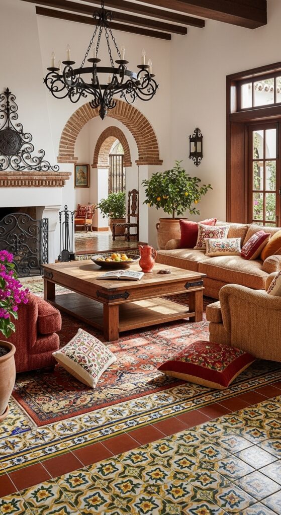 Spanish Tiled Living Room