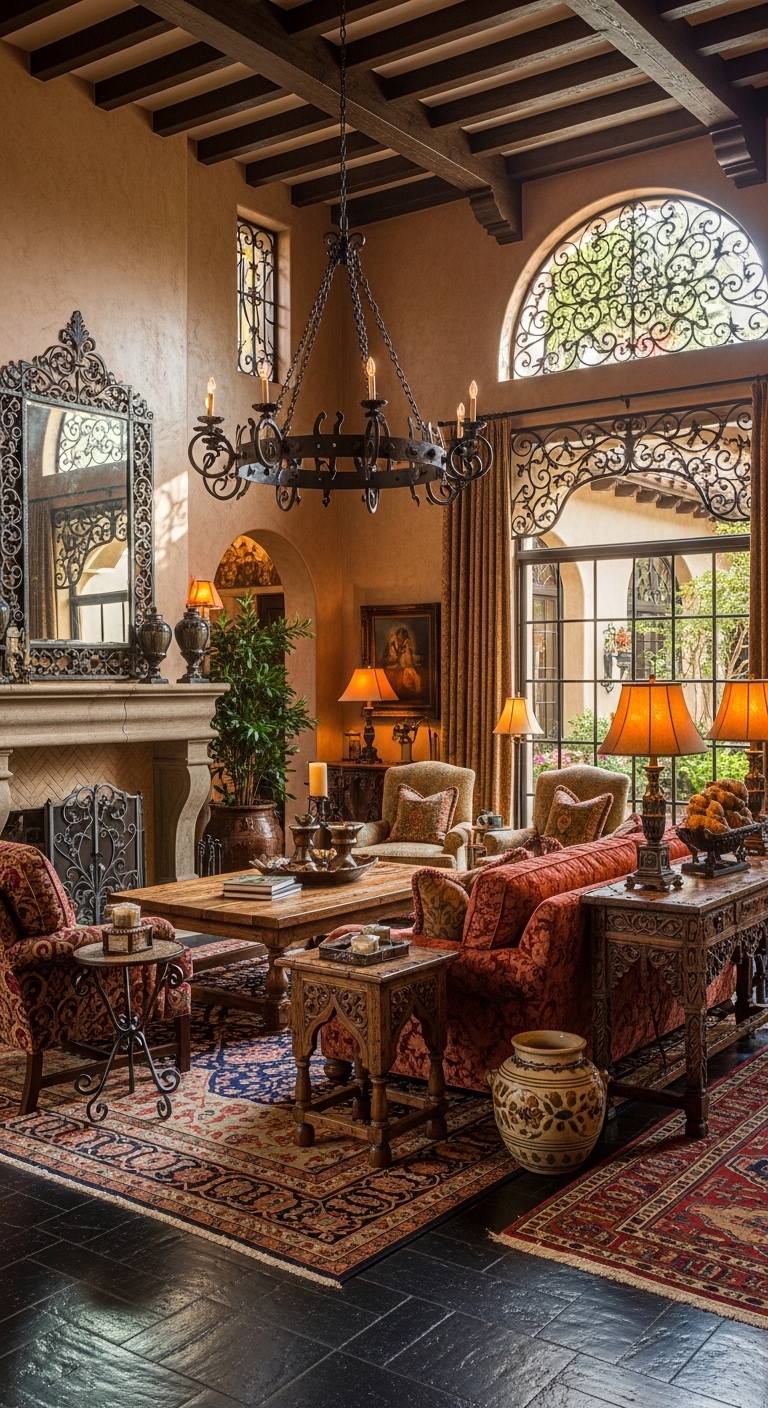 Spanish Wrought Iron Living Room