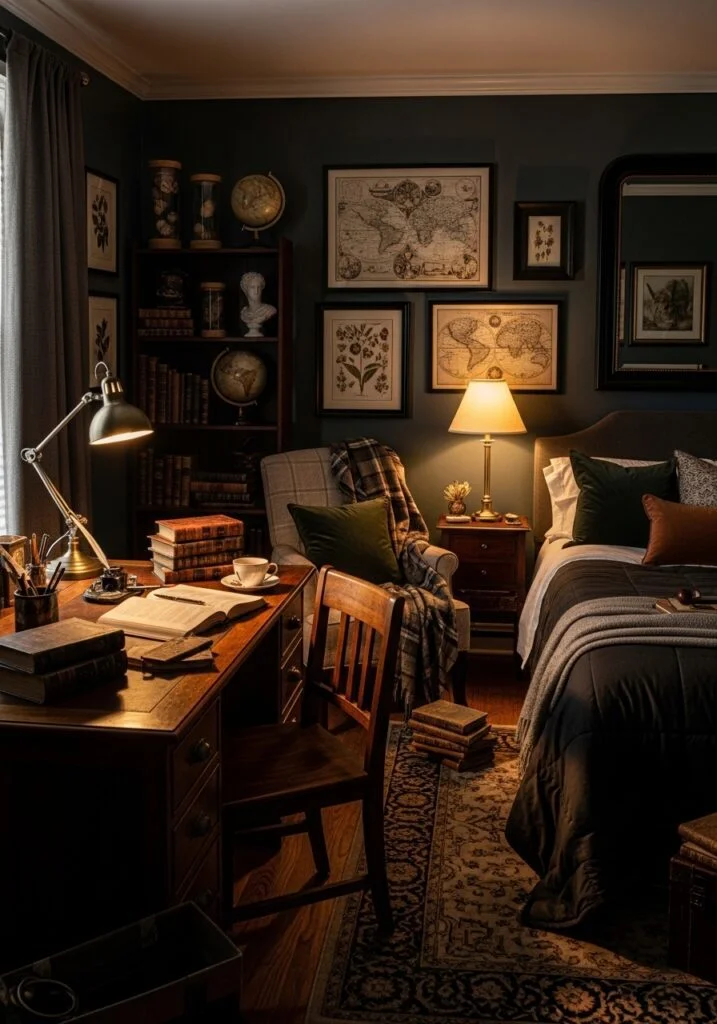 The Dark Academia Bedroom
