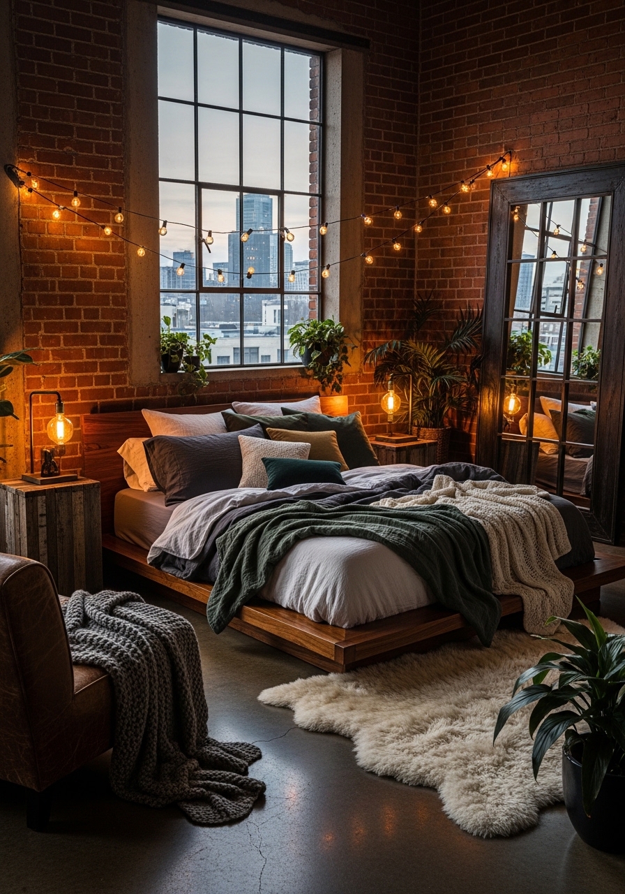 The Industrial Romance Bedroom