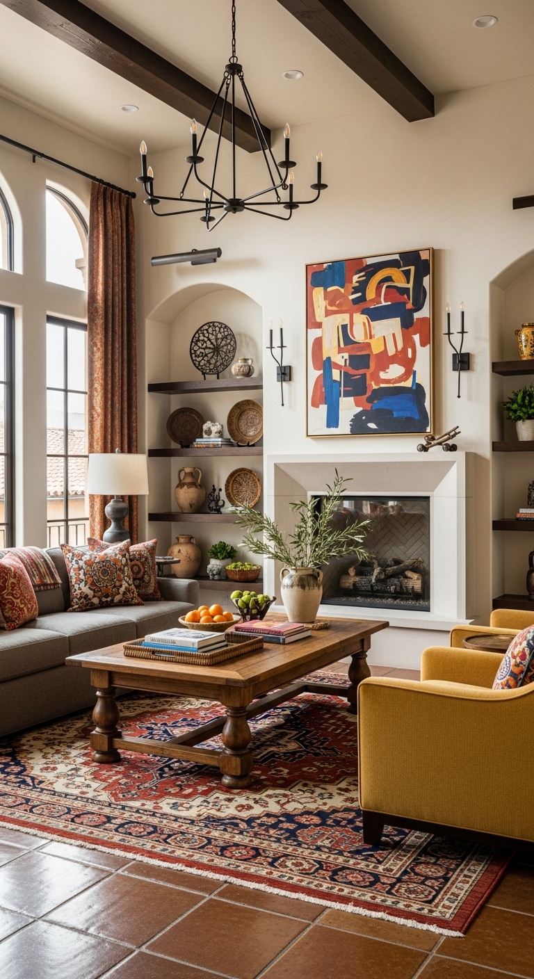 The Spanish Contemporary Living Room